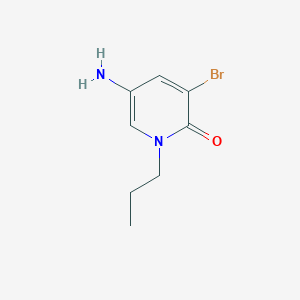 molecular formula C8H11BrN2O B13060192 5-Amino-3-bromo-1-propyl-1,2-dihydropyridin-2-one 