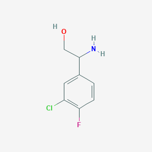 2-Amino-2-(3-chloro-4-fluorophenyl)ethan-1-ol