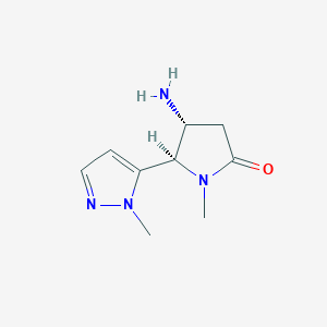 Rac-(4R,5R)-4-amino-1-methyl-5-(1-methyl-1H-pyrazol-5-yl)pyrrolidin-2-one