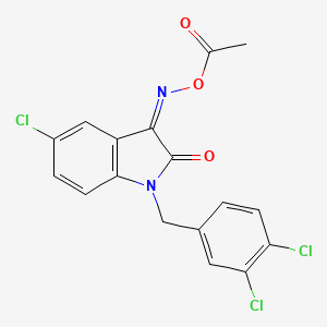 [(Z)-[5-chloro-1-[(3,4-dichlorophenyl)methyl]-2-oxoindol-3-ylidene]amino] acetate