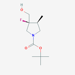 tert-Butyl(3S,4S)-3-fluoro-3-(hydroxymethyl)-4-methylpyrrolidine-1-carboxylate