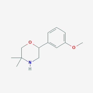 2-(3-Methoxyphenyl)-5,5-dimethylmorpholine