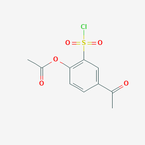 4-Acetyl-2-(chlorosulfonyl)phenyl acetate