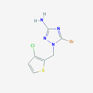 5-Bromo-1-[(3-chlorothiophen-2-yl)methyl]-1H-1,2,4-triazol-3-amine