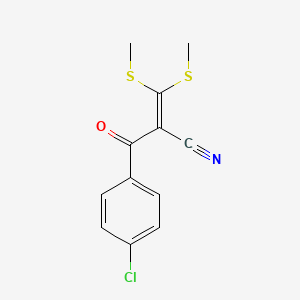 molecular formula C12H10ClNOS2 B1306063 2-(4-Chlorobenzoyl)-3,3-di(methylthio)acrylonitrile CAS No. 62455-56-5