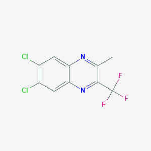 molecular formula C10H5Cl2F3N2 B130607 6,7-Dichloro-2-methyl-3-(trifluoromethyl)quinoxaline CAS No. 143309-87-9