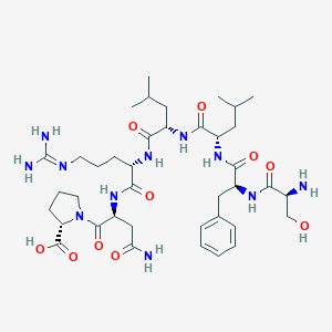 molecular formula C39H63N11O10 B130608 Thrombin receptor peptide sfllrnp CAS No. 145229-76-1