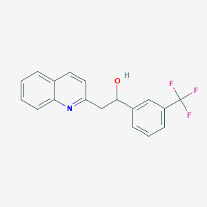 B1306081 2-Quinolin-2-yl-1-(3-trifluoromethylphenyl)ethanol CAS No. 502625-52-7