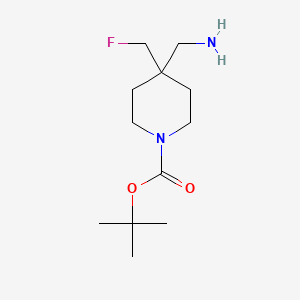 tert-Butyl 4-(aminomethyl)-4-(fluoromethyl)piperidine-1-carboxylate