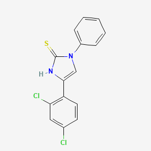 molecular formula C15H10Cl2N2S B13060878 4-(2,4-Dichloro-phenyl)-1-phenyl-1H-imidazole-2-thiol 