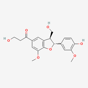 3-hydroxy-1-[(2R,3S)-2-(4-hydroxy-3-methoxyphenyl)-3-(hydroxymethyl)-7-methoxy-2,3-dihydro-1-benzofuran-5-yl]propan-1-one