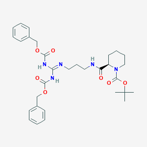 (E)-tert-butyl 2-((3-(2,3-bis((benzyloxy)carbonyl)guanidino)propyl)carbamoyl)piperidine-1-carboxylate