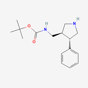 Rac-tert-butylN-{[(3R,4S)-4-phenylpyrrolidin-3-yl]methyl}carbamate