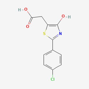 2-(2-(4-Chlorophenyl)-4-hydroxythiazol-5-yl)aceticacid