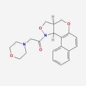 1-[(13S,17R)-11,15-dioxa-16-azatetracyclo[8.7.0.0^{2,7}.0^{13,17}]heptadeca-1(10),2(7),3,5,8-pentaen-16-yl]-2-(morpholin-4-yl)ethan-1-one