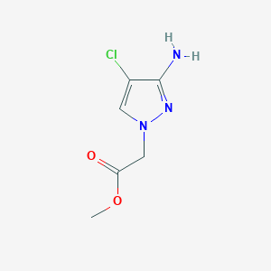 molecular formula C6H8ClN3O2 B13061075 methyl 2-(3-amino-4-chloro-1H-pyrazol-1-yl)acetate 