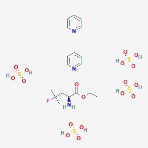 molecular formula C18H34FN3O18S4 B13061081 L-leucine,4-fluoro-,ethylester-4h2so4py 