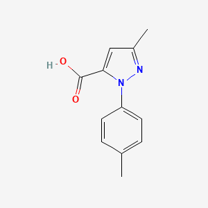 molecular formula C12H12N2O2 B1306110 3-Methyl-1-(4-methylphenyl)-1h-pyrazole-5-carboxylic acid CAS No. 885-46-1