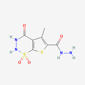 5-methyl-4-oxo-3,4-dihydro-2H-thieno[3,2-e][1,2,3]thiadiazine-6-carbohydrazide 1,1-dioxide