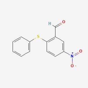 molecular formula C13H9NO3S B1306117 5-Nitro-2-(phenylthio)benzaldehyde CAS No. 52548-32-0