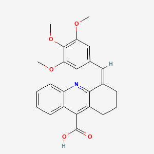 molecular formula C24H23NO5 B13061189 (4Z)-4-[(3,4,5-trimethoxyphenyl)methylidene]-2,3-dihydro-1H-acridine-9-carboxylic acid 