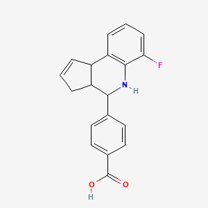 molecular formula C19H16FNO2 B1306121 4-(6-fluoro-3a,4,5,9b-tetrahydro-3H-cyclopenta[c]quinolin-4-yl)benzoic acid CAS No. 436811-08-4