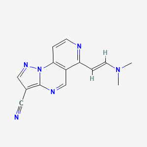 10-[(Z)-2-(dimethylamino)ethenyl]-2,3,7,11-tetraazatricyclo[7.4.0.0^{2,6}]trideca-1(9),3,5,7,10,12-hexaene-5-carbonitrile