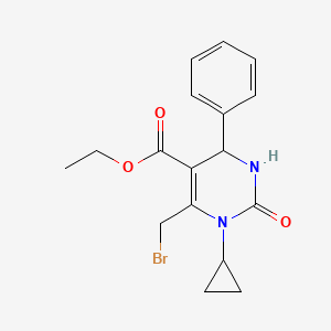 Ethyl 6-(bromomethyl)-1-cyclopropyl-2-oxo-4-phenyl-1,2,3,4-tetrahydropyrimidine-5-carboxylate