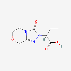 2-{3-oxo-2H,3H,5H,6H,8H-[1,2,4]triazolo[3,4-c]morpholin-2-yl}butanoic acid