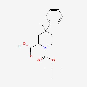 1-[(tert-Butoxy)carbonyl]-4-methyl-4-phenylpiperidine-2-carboxylic acid