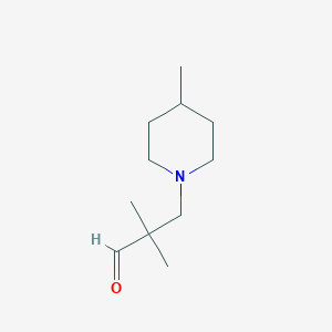 molecular formula C11H21NO B1306154 2,2-Dimethyl-3-(4-methylpiperidin-1-yl)propanal CAS No. 690632-29-2