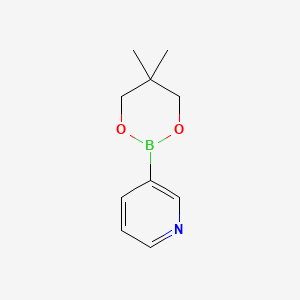 molecular formula C10H14BNO2 B1306155 3-(5,5-Dimethyl-1,3,2-dioxaborinan-2-yl)pyridine CAS No. 845885-86-1