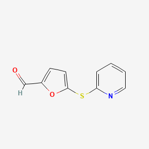 molecular formula C10H7NO2S B1306166 5-(2-Pyridinylsulfanyl)-2-furaldehyde CAS No. 709635-68-7