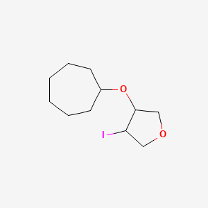 3-(Cycloheptyloxy)-4-iodooxolane