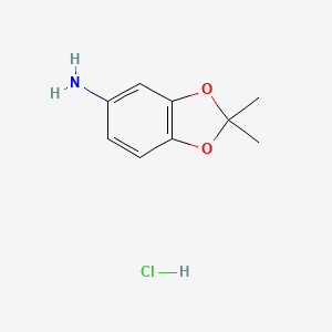 molecular formula C9H12ClNO2 B1306168 2,2-Dimethylbenzo[d][1,3]dioxol-5-amine hydrochloride CAS No. 75200-79-2