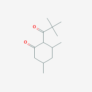 2-(2,2-Dimethylpropanoyl)-3,5-dimethylcyclohexan-1-one