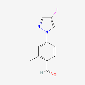 4-(4-Iodo-1H-pyrazol-1-yl)-2-methylbenzaldehyde