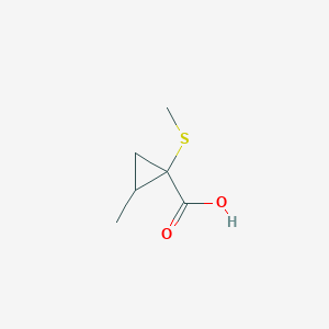 2-Methyl-1-(methylsulfanyl)cyclopropane-1-carboxylic acid