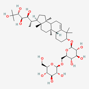 (3R,4R,5S,6S)-2-methyl-6-[(3R,9S,10R,13R,14S,17R)-4,4,9,13,14-pentamethyl-3-[(2R,3R,4S,5S,6R)-3,4,5-trihydroxy-6-[[(2R,3R,4S,5S,6R)-3,4,5-trihydroxy-6-(hydroxymethyl)oxan-2-yl]oxymethyl]oxan-2-yl]oxy-2,3,7,8,10,11,12,15,16,17-decahydro-1H-cyclopenta[a]phenanthren-17-yl]heptane-2,3,4,5-tetrol