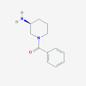 molecular formula C12H16N2O B13061815 (S)-(3-aminopiperidin-1-yl)(phenyl)methanone 