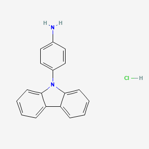 molecular formula C18H15ClN2 B1306185 4-(9H-Carbazol-9-yl)aniline hydrochloride CAS No. 312700-07-5