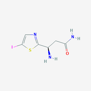 (3R)-3-Amino-3-(5-iodo-1,3-thiazol-2-yl)propanamide