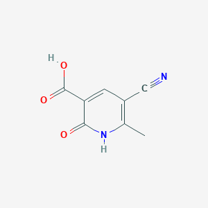 molecular formula C8H6N2O3 B13061984 5-Cyano-2-hydroxy-6-methylnicotinic acid 