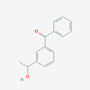 molecular formula C15H14O2 B130620 3-(1-羟乙基)苯甲酮 CAS No. 67173-18-6