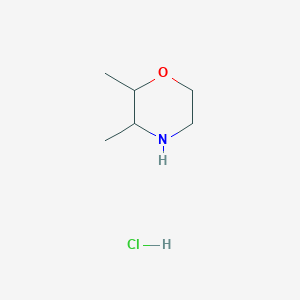 molecular formula C6H14ClNO B13062008 2,3-Dimethylmorpholinehcl 