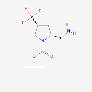 tert-Butyl (2R,4R)-2-(aminomethyl)-4-(trifluoromethyl)pyrrolidine-1-carboxylate