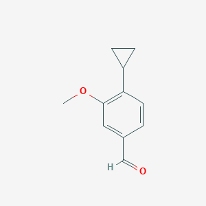 molecular formula C11H12O2 B13062018 4-Cyclopropyl-3-methoxybenzaldehyde 