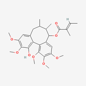 molecular formula C28H36O8 B13062042 AngeloylbinankadsurinB 