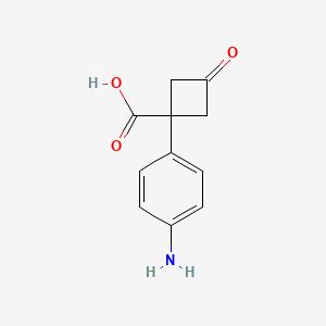 1-(4-Aminophenyl)-3-oxocyclobutane-1-carboxylic acid