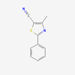 molecular formula C11H8N2S B1306217 4-Methyl-2-phenyl-1,3-thiazole-5-carbonitrile CAS No. 830330-33-1